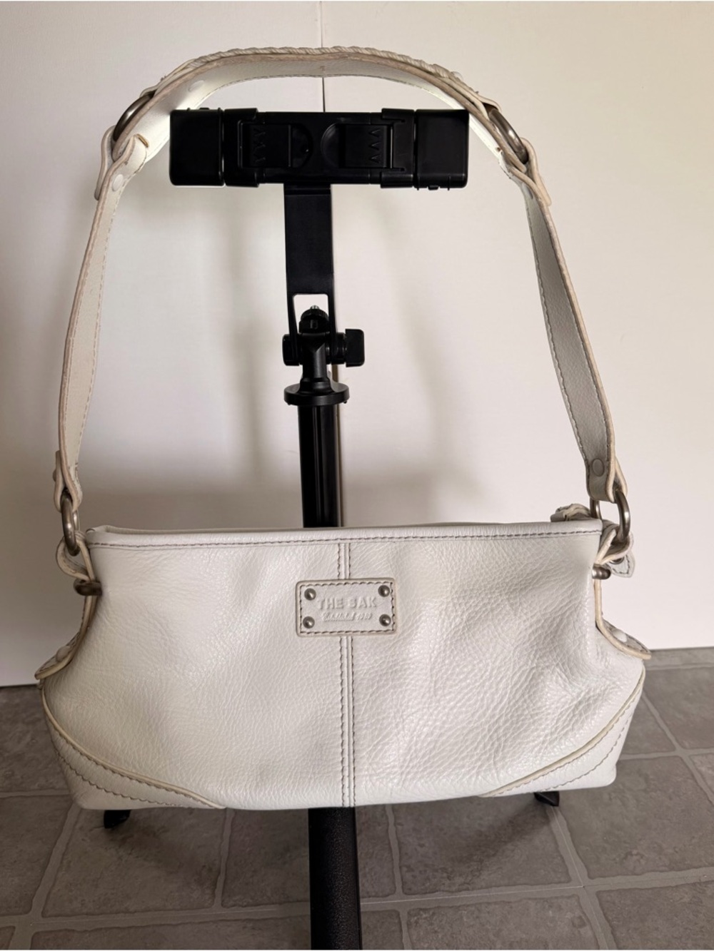 The Sak White Leather Shoulder Hobo Bag